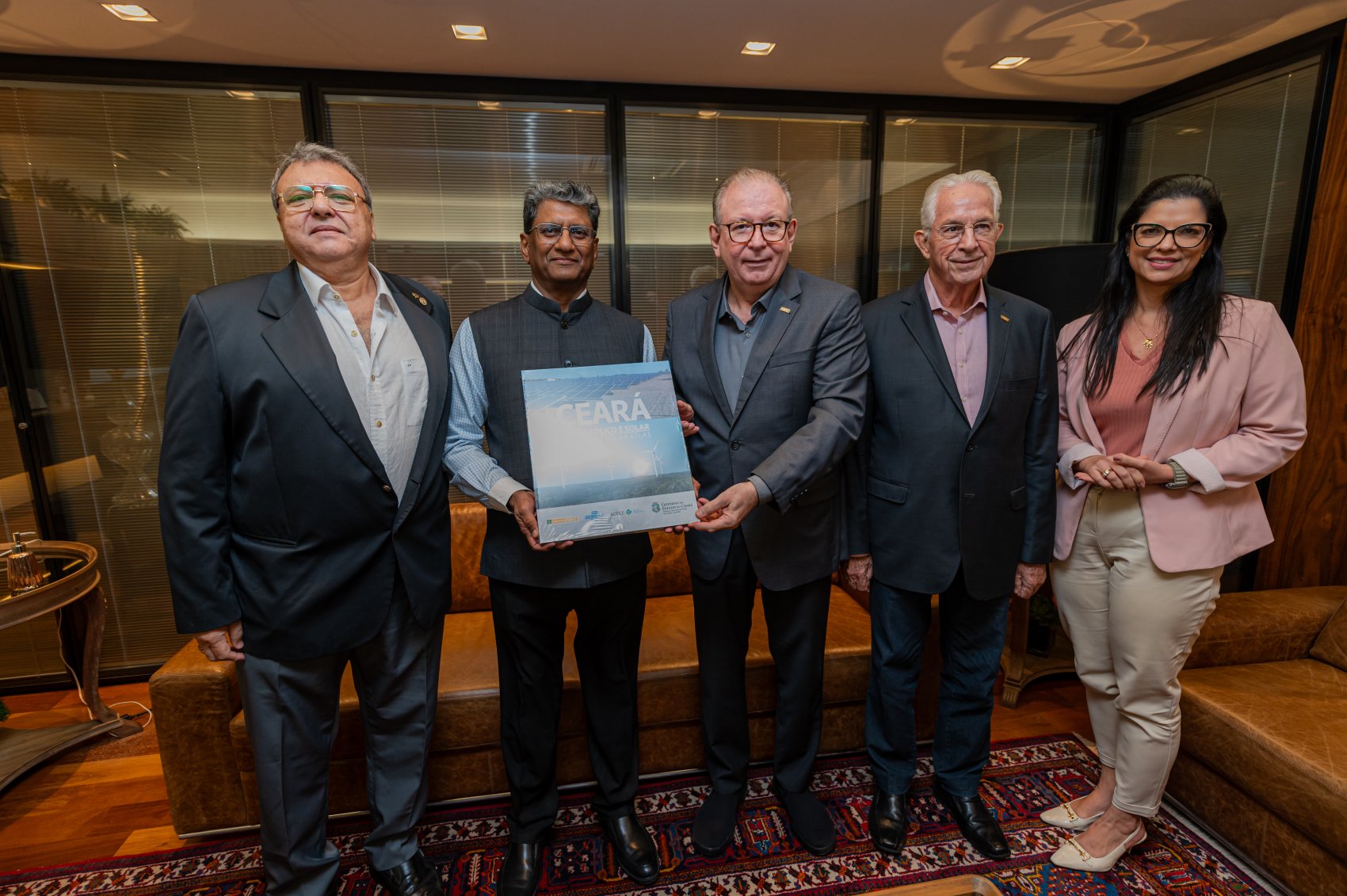 Foto: Ricardo Cavalcante recebe Embaixador e o Cônsul Comercial da Índia no Brasil